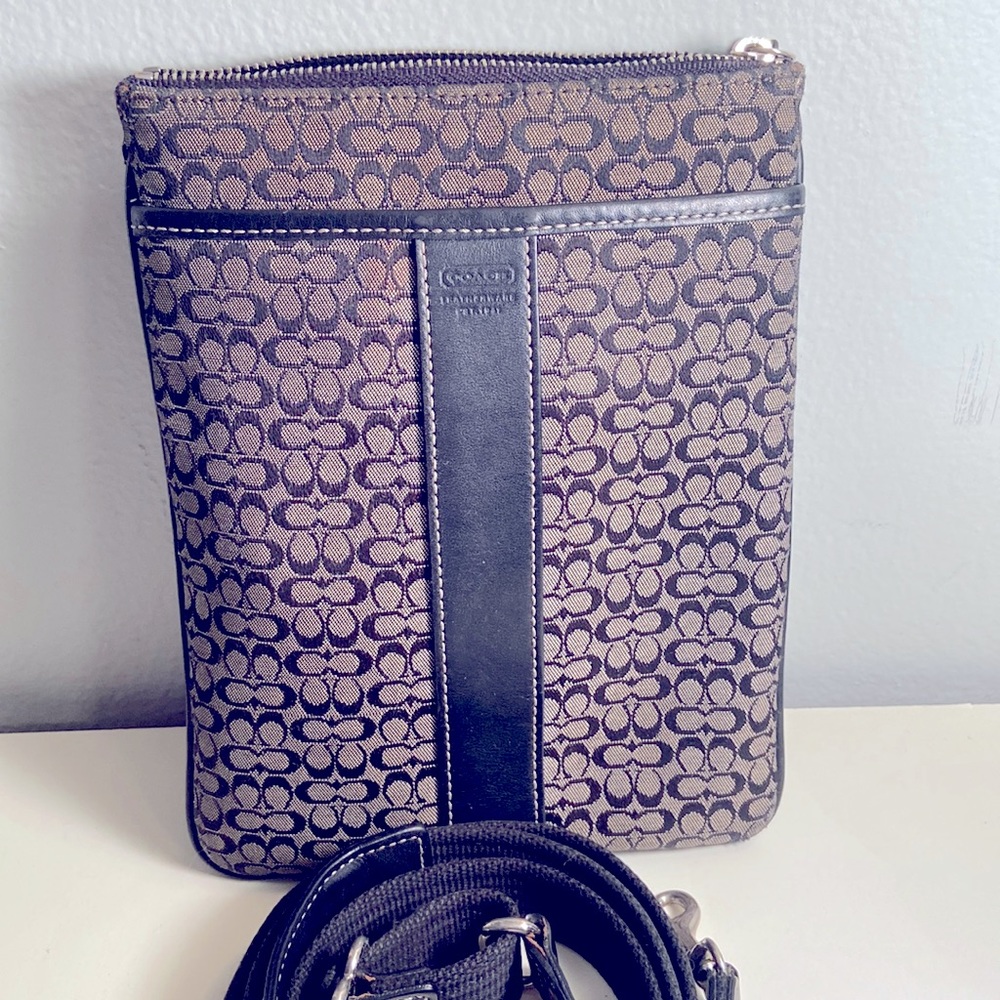 Coach  Signature Canvas Crossbody Bag - Used, Good condition